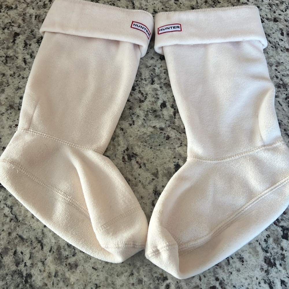 Hunter Cream Fleece Boot Liners size ML